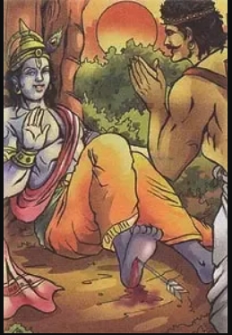 Krishna's death at the hands of Jara