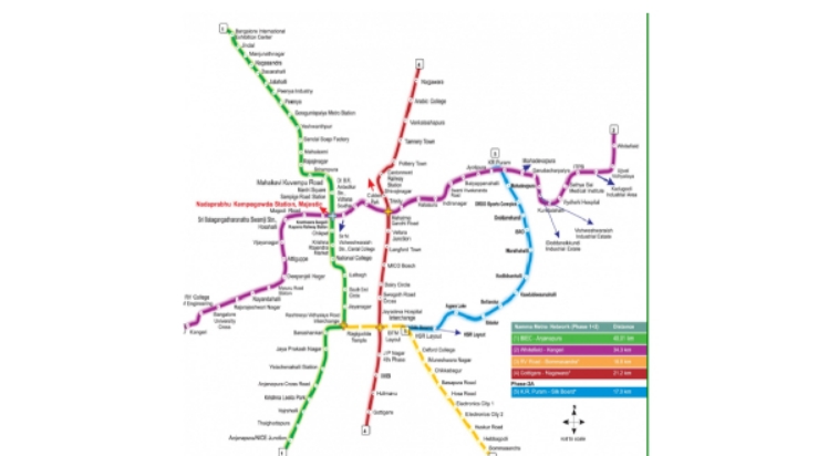 Bangalore Metro Route Map