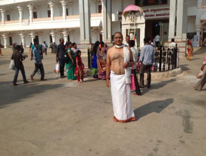 Men dhoti and no shirt