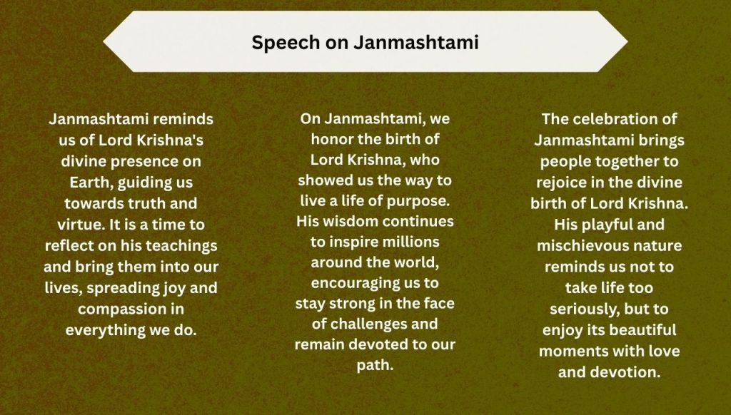 Speech on Janmashtami